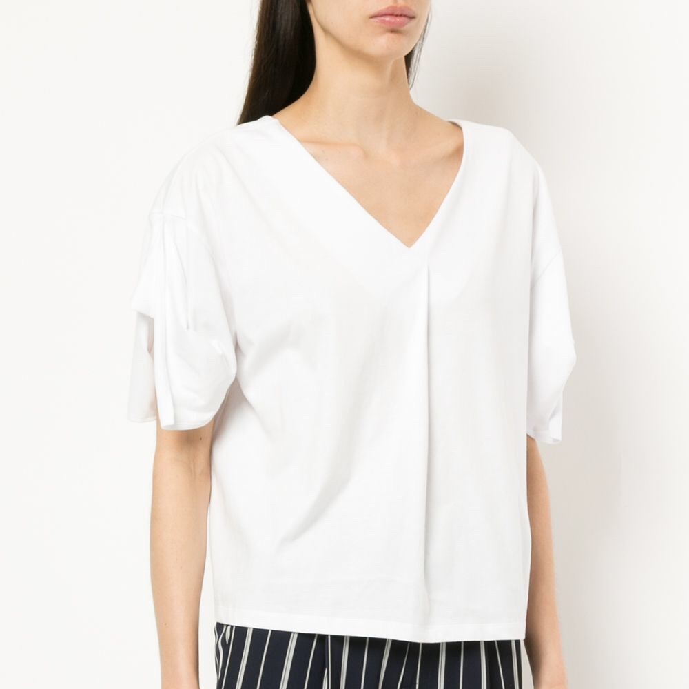 GUILD PRIME draped-sleeve V-neck T-shirt